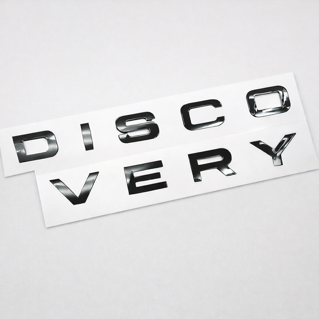Land Rover Discovery Gloss Black Lettering Emblem Set – Bonnet & Boot