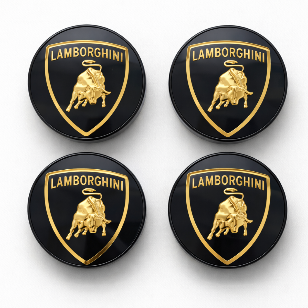 Lamborghini 60mm Wheel Centre Caps – Fits Urus, Huracán, Gallardo, Aventador, Revuelto